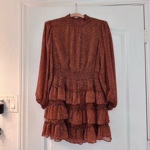 Express smocked tiered‎ dress